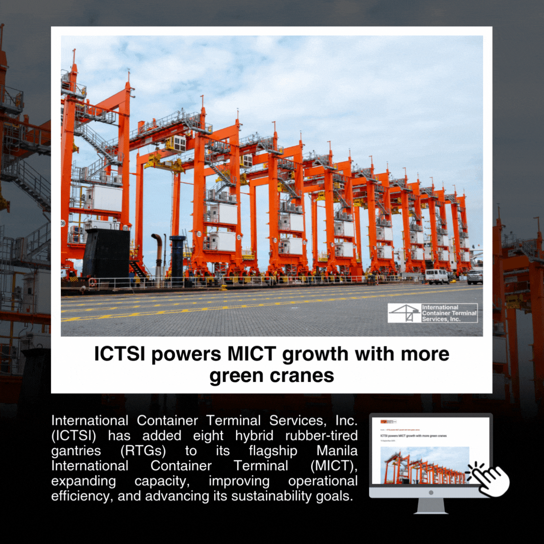 ICTSI powers MICT growth with more green cranes